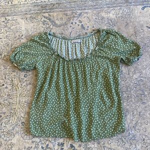 Reformation Floral Green Top